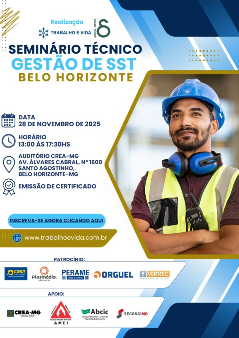 Instituto Trabalho e Vida convida para o Seminário Técnico “Gestão de SST”