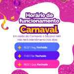Atenção ao funcionamento do Seconci-MG durante o Carnaval