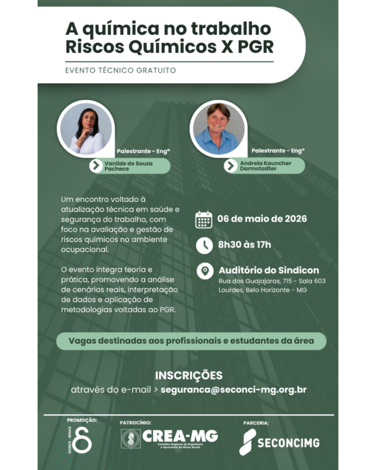 Evento vai discutir a atualização técnica, prática e essencial para quem atua com saúde e segurança do trabalho