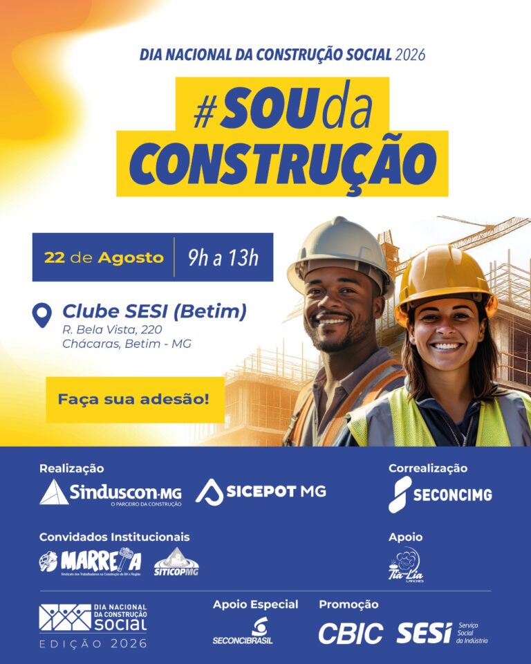 Seconci-MG é correalizador do Dia Nacional da Construção Social 2026
