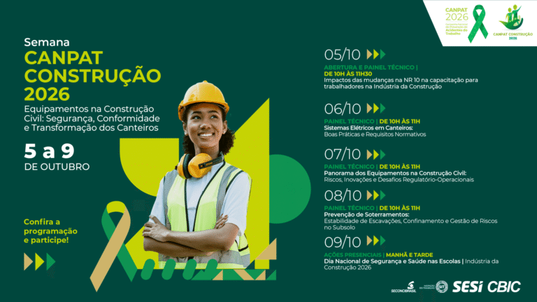 Semana CANPAT Construção 2026 debate segurança, conformidade e transformação dos canteiros